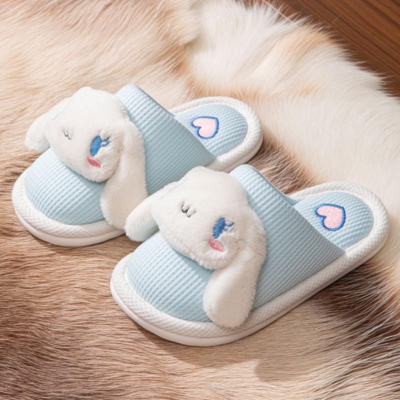 2025 Autumn/Winter Girls' Cute Princess Cotton Indoor Slippers for Medium & Large Children