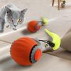 USB Charging Rolling Ball Cat Toy, Chewing Ball Toy, Sports Elastic Ball Cat Toy, Self Pleasure Soothing Tool