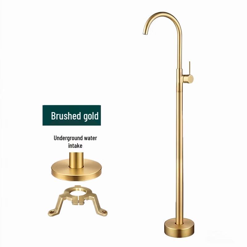 TLXT Brass Wall-Mounted Bathtub Faucet with Rotatable Spout