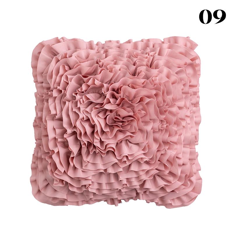 Luxury 3D Flower Pillowcase Handmade Pleated Flower Pillow Case Ins Sofa Cushion Cover Living Room Sofa Decor Throw Pillow Cover