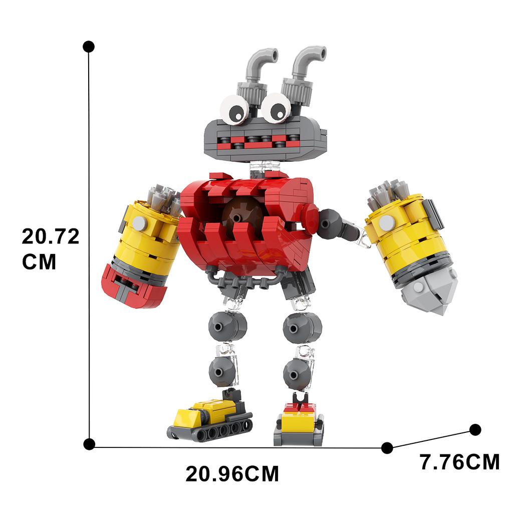 MOC My Singing Monster Set di Blocchi da Costruzione Robot Musicale Coro Mattoncini Gioco Mostro dei Cartoni Animati Mattoncini Giocattoli da Assemblare Regalo di Compleanno per Bambino