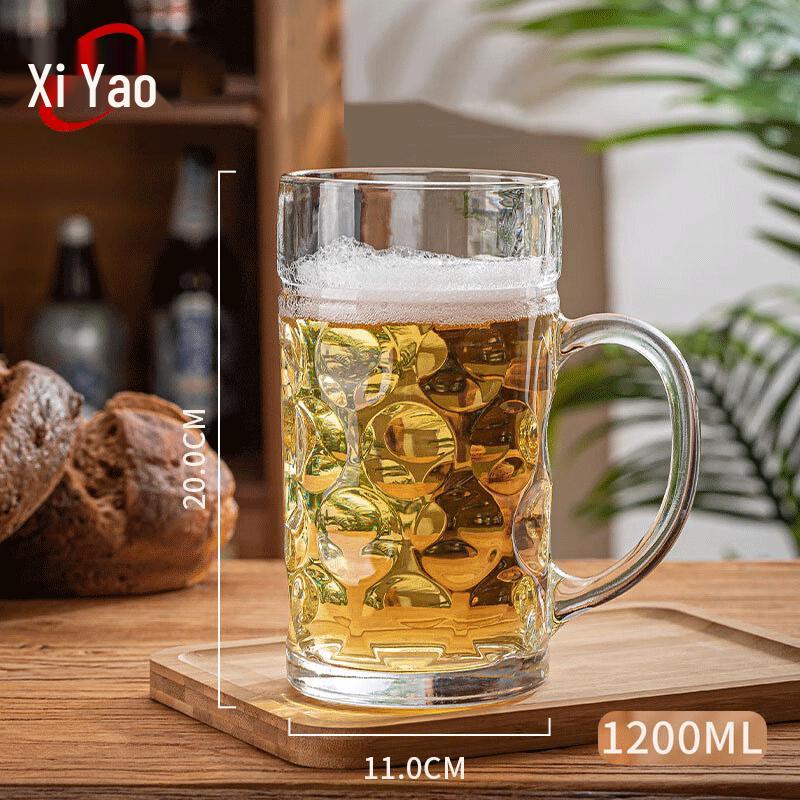 Xiyao Large Capacity Glass Beverage Mug with Handle