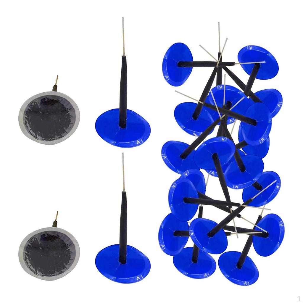 24Pcs Repair Tire Mushroom Plug Kit Puncture Replacement Es for Automobile Car