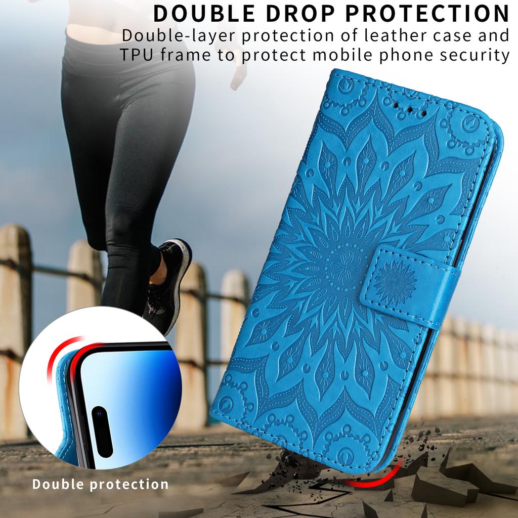 For Xiaomi 17 Leather Wallet Case Sunflower Imprinted Phone Cover