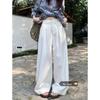 Damen 2025 High-Waisted White Wide-Leg Slimming Jeans - Spicy Girl American High Street Style, Straight Floor-Length.