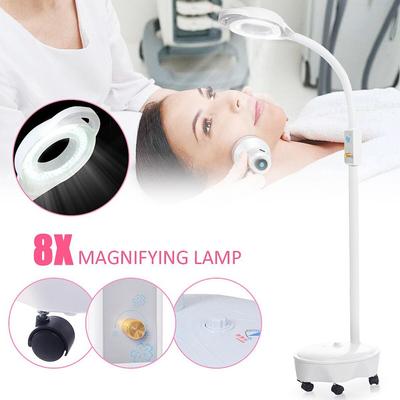 220V-240V 120 LED Pro 8X Dioptri Förstoring Golvlampa Förstoringsglas Glas Kall Len Ansiktsljus Skönhetssalong Nagellampa