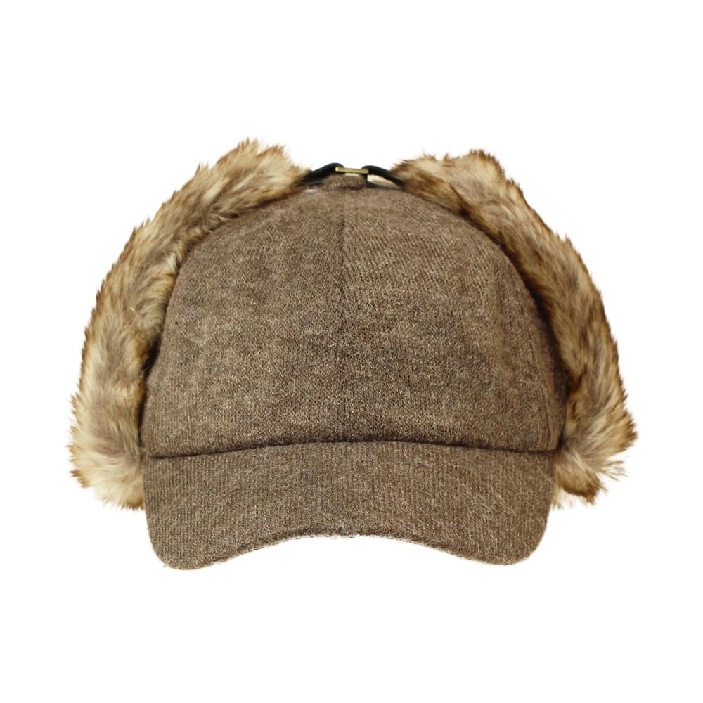 ICHIYON Cap Kids Flight Cap Hat Fur Autumn Winter Pilot Parent and Child Matching Casual Travel Cold Protection Earmuffs [14+ PLUS] Kcap0148-be