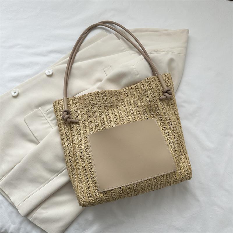 Chic Street Style Woven Tote Bag For Women 2023 Summer New Collection