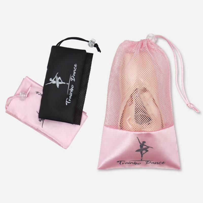 3PCS Pink White Dance Bag Shoes Storage Pouch Ballet Organizer Handbag Bags Pouches Satin Ballet Shoe Bag Dance Shoes Pouch