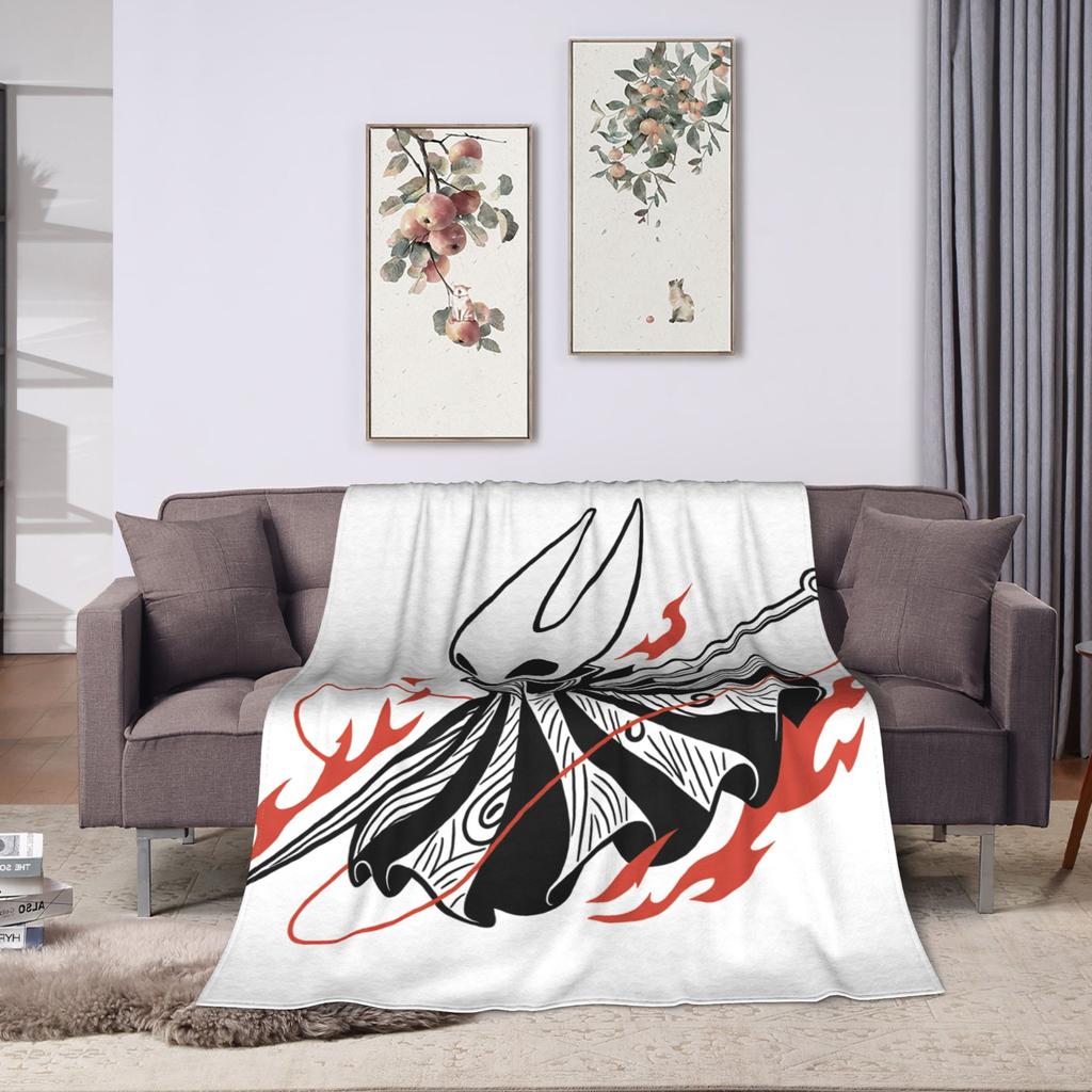 Warm BlanketsBoy Girl Picnic Hollow Knight Silksong Bedding Throws  Flannel Bedspread For Bedroom Street Trend Sofa Bed Cover