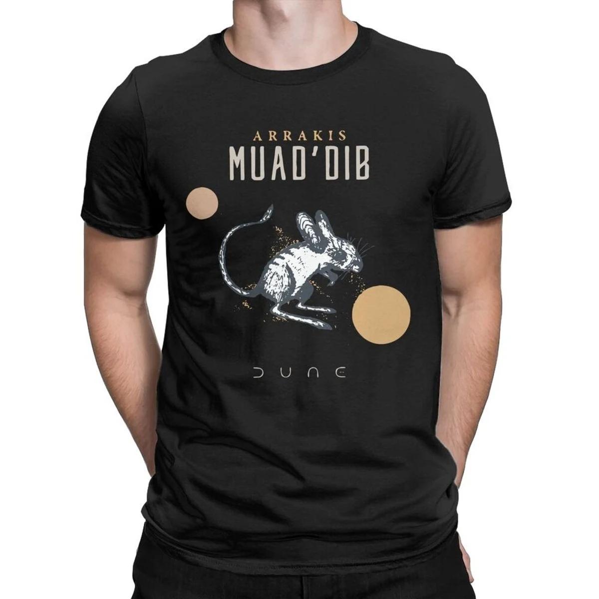 BenberFashion Shai Hulud De Zandworm Heren Casual T-shirt, Ronde Hals Katoenen T-shirt, Dune Film T-shirt met Korte Mouwen, Cadeaukleding 2XL