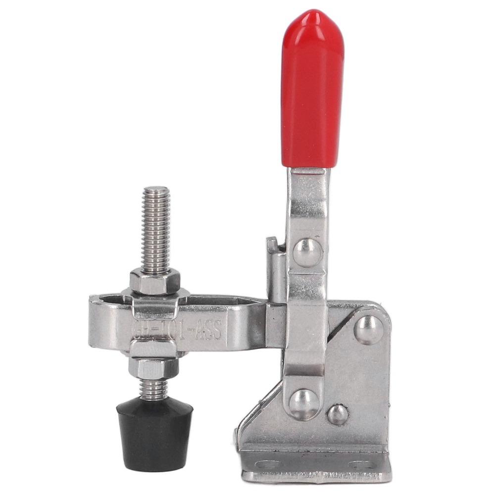 Stainless Steel Toggle Clamp Silver Hand Clamp Tool Heavy Vertical Toggle Clamp Decoration