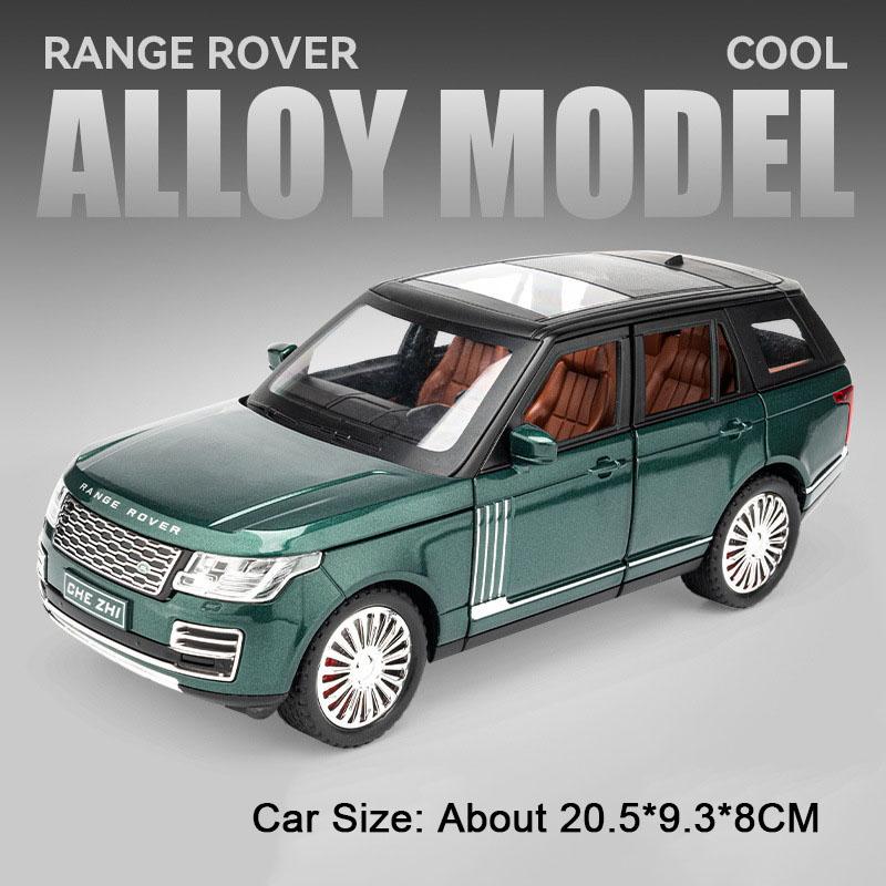 1:24 Scale Defender Range Rover Car Model Toy Metal Die-cast Sound Light Shock Absorption Off-road Vehicle Models for Kids Gift