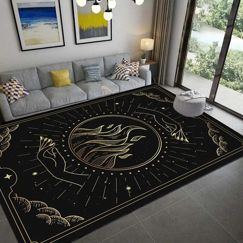Tarot Witch Gothic Eyes Print Carpet for Living Room Home Decoration Sofa Table Large Area Rug Bedroom Bedside Floor Mat Gift