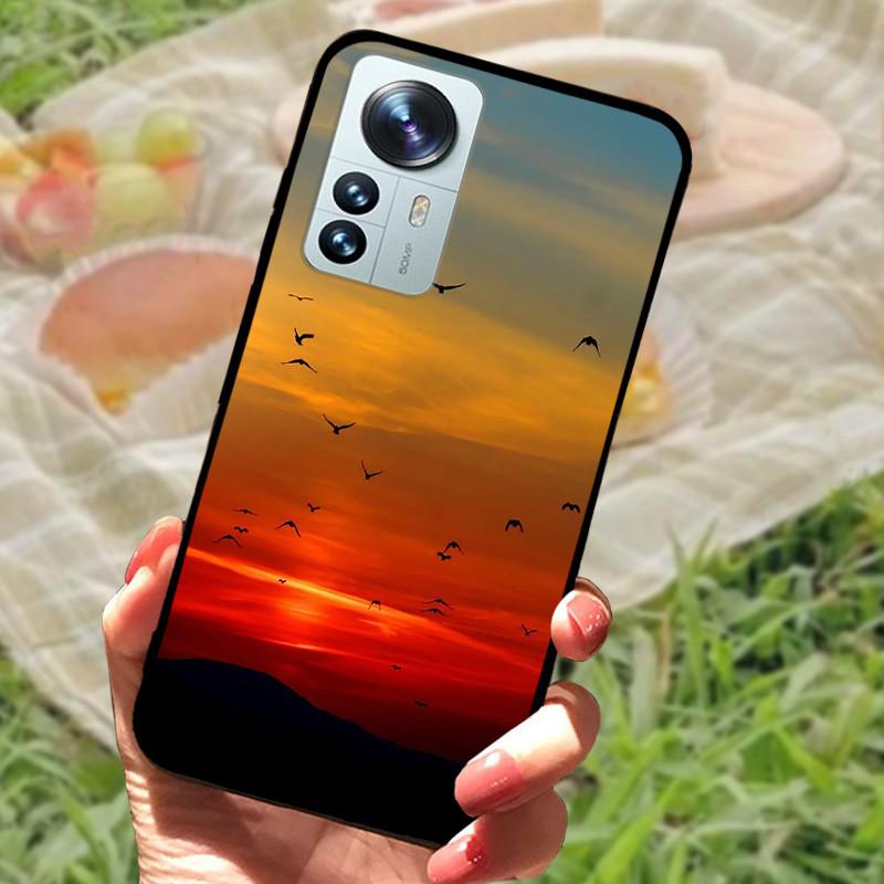 For Xiaomi Mi 12 Case 12X 12S Soft Silicone Cartoon Painted Phone Cover For Xiaomi 12 Pro Case 12S PRO Shockproof Coques Bumper