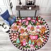 Cute cartoon gingerbread man Christmas gift rug home soft decorative anti-slip yoga table and chair mat carpet outdoor floor mat carpet Y1