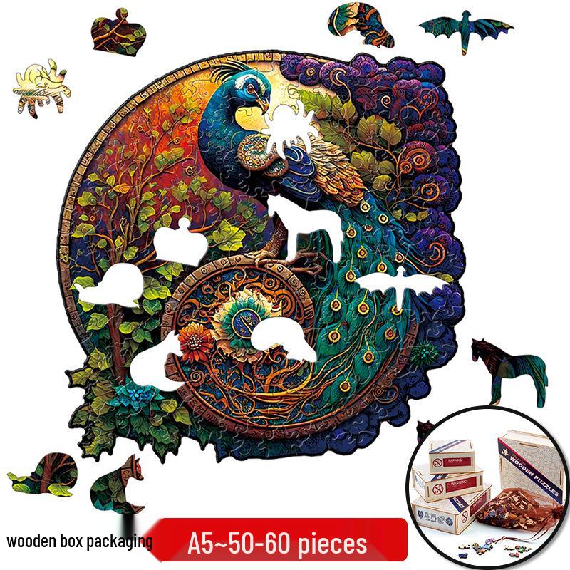 Irregular Animal Dog Penguin Wooden Puzzle in Stock