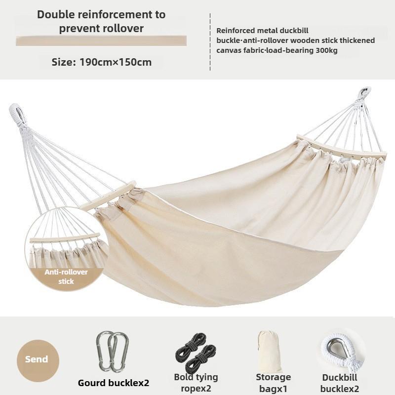 Hammock Outdoor Swing Summer Camping and Prevent Rollover Household Indoor Dormitories Are Suitable for Convenient and Practical