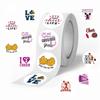 500 Pictures/roll Roll Sticker Tape Cartoon Cheerleader Sticker Manual Account Material Envelope Seal Sticker