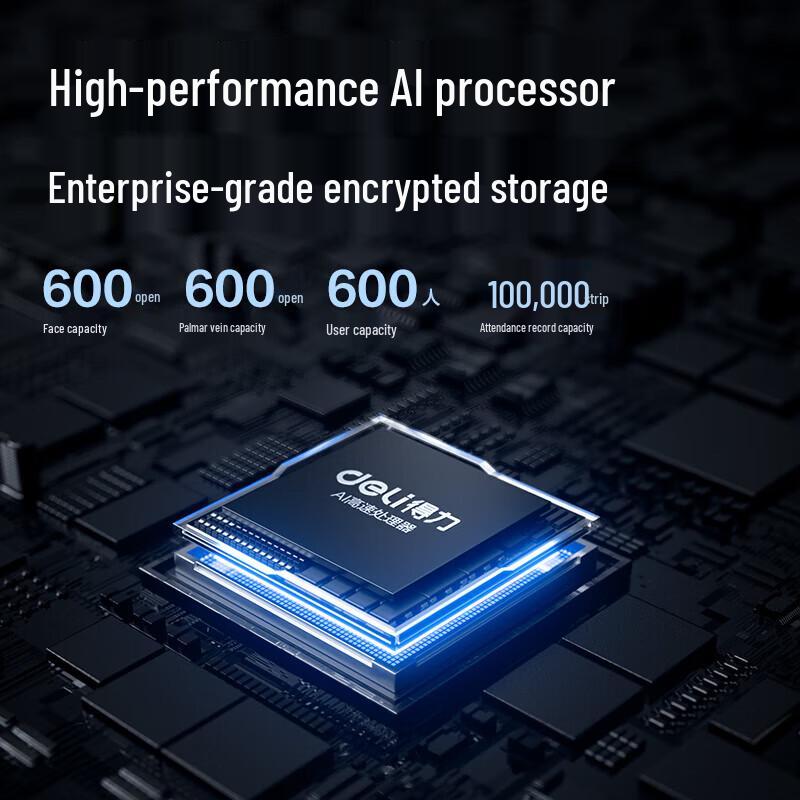 Deli AH11 Biometric Time & Attendance System CN plug (adapter included)