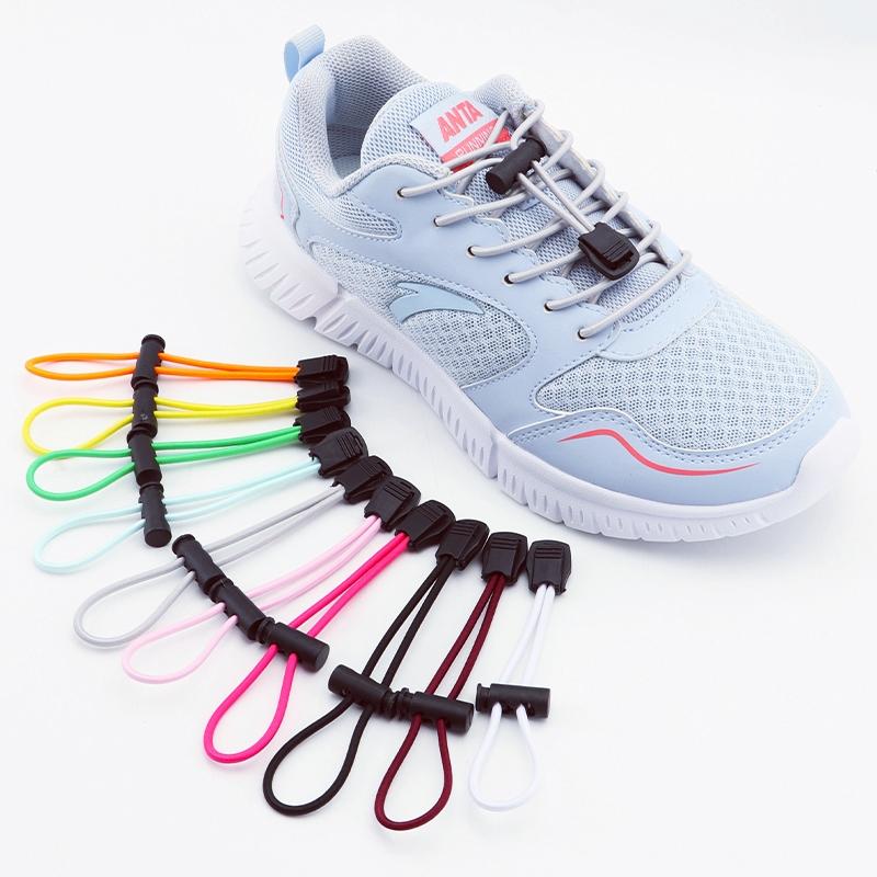 Solid Elastic Shoe Laces Sneakers Tennis Lock Shoelaces Without Ties Adult Kids Round Shoelace Rubber Bands for Shoes Accesories