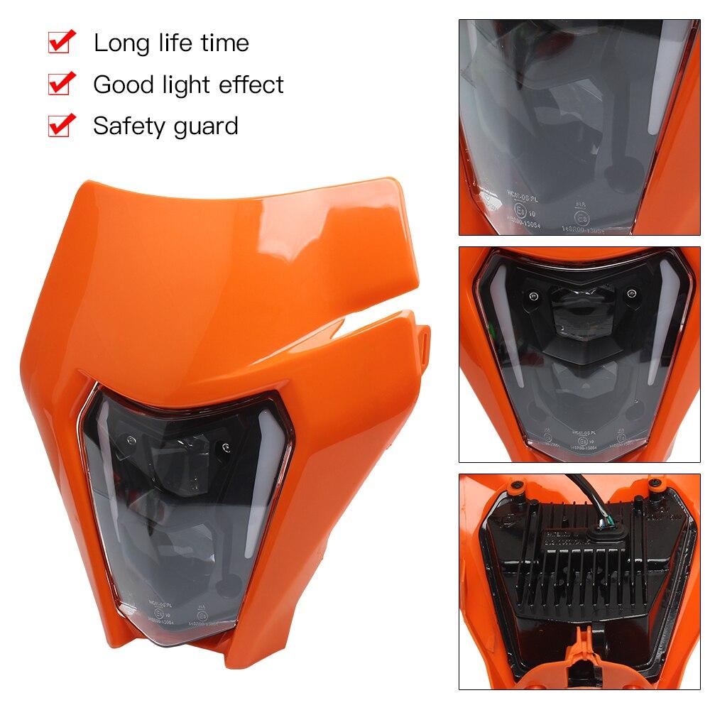 DirtBike Motorcycle LED Headlight Assembly For KTM EXC SX SXFXC XCF XCW XCFW Enduro Motocross Headlamp Fairing Modified Parts