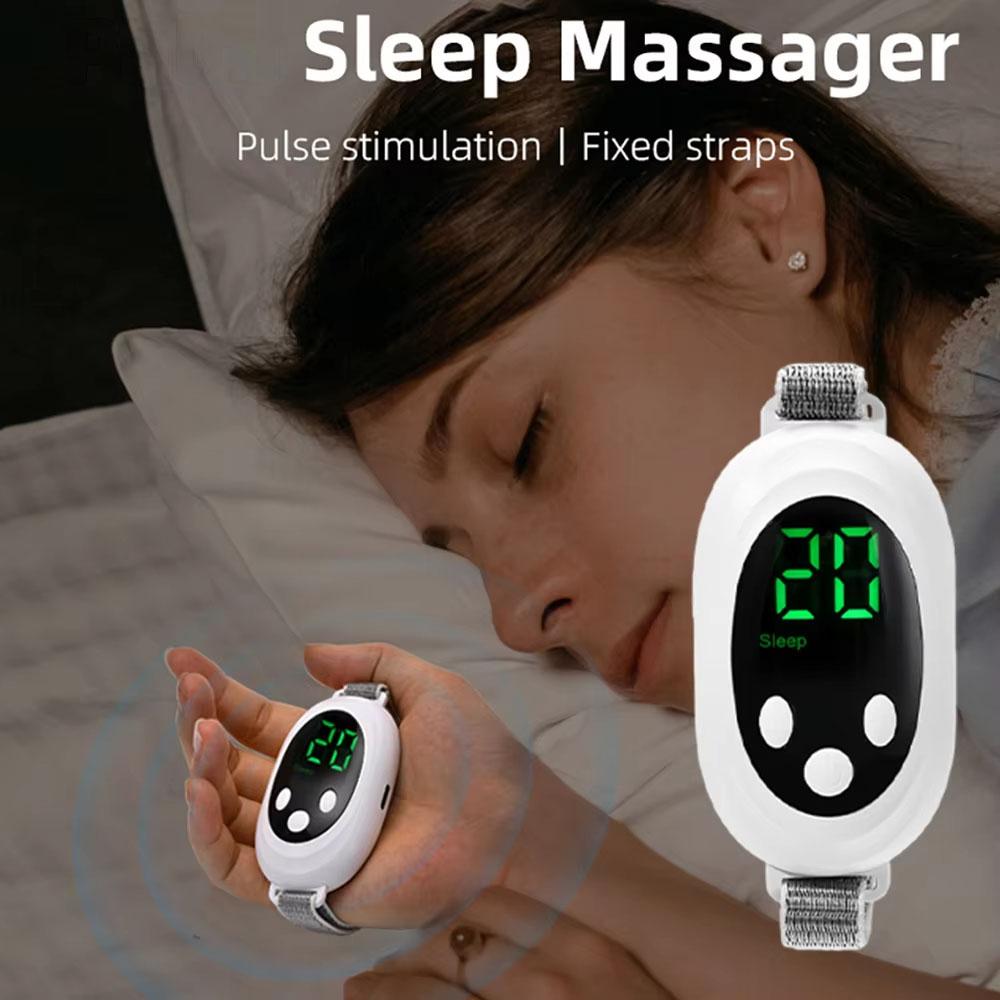 Smart Handheld EMS Pulse Sleep Massager - Portable Insomnia Relief, Stress Reduction & Home Use