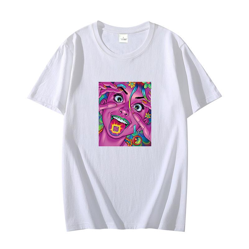 Psychedelic Trippy Sexy Female Lucid Dream Cotton Mens Tshirt Oversized Short Sleeve Tshirts Oneck Tshirt Mens Clothing