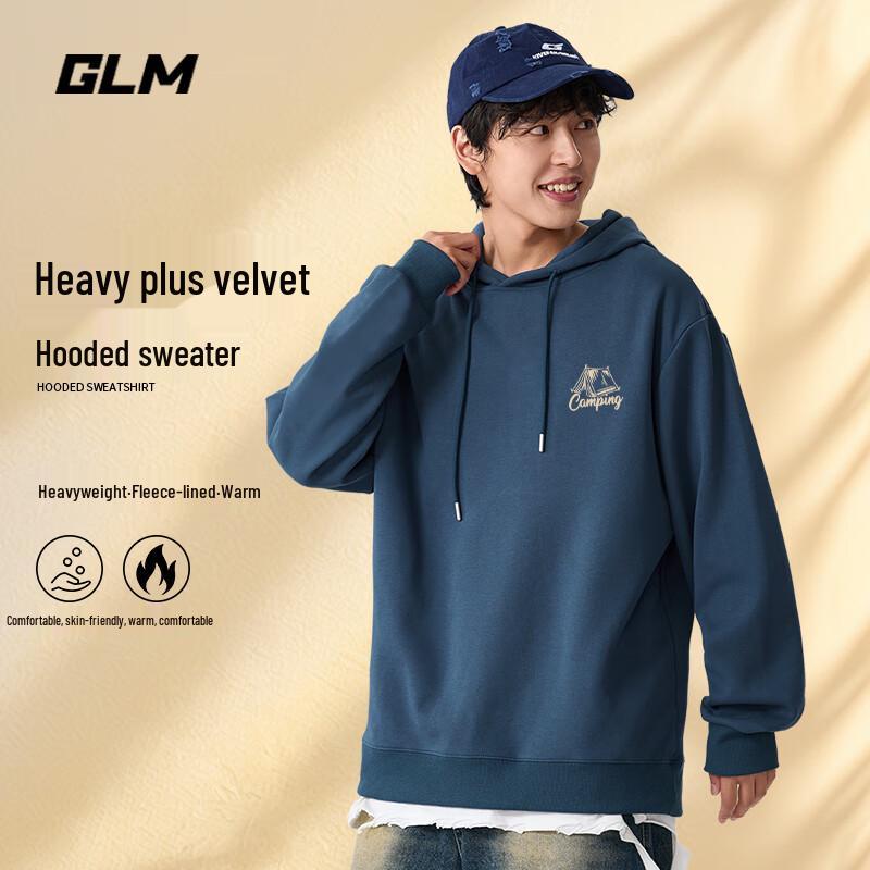 

GLM Men s American Trendy Loose Fit Hooded Pullover Sweatshirt 3XL