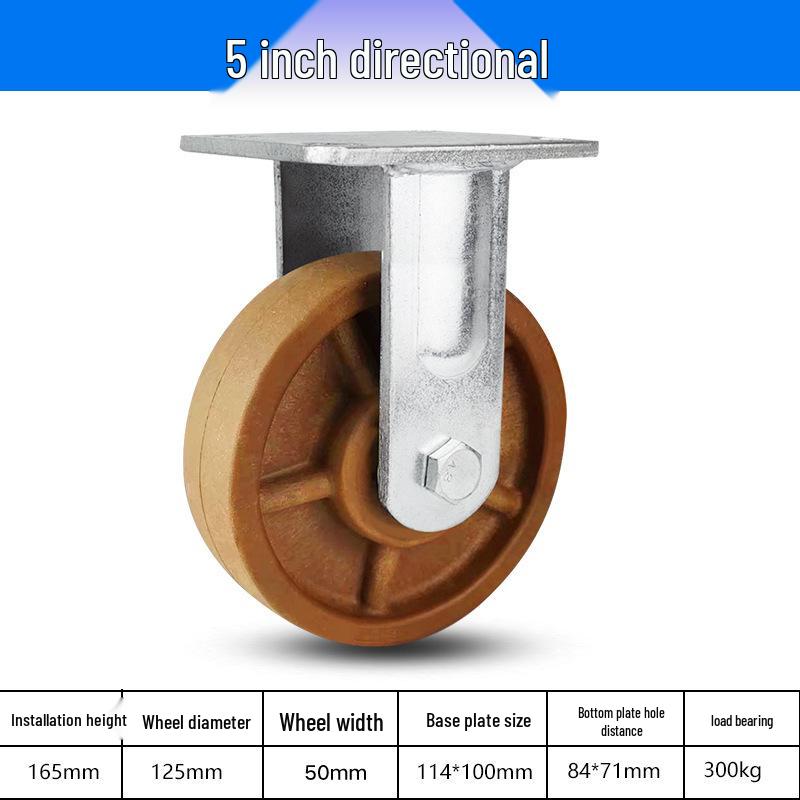 3 to 5 Inch High-Temperature Resistant Swivel Casters with Glass Fiber Bakelite for Oven Carts (Up to 300°)