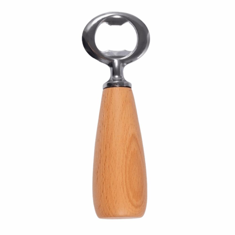 Creative Beer Can Opener Stainless Steel Wooden Bottle Opener Beer Bottle Opener Household Use