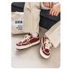 Zapatos de Lona de Otoño para Hombre de Caña Baja con Suela Gruesa que Aumentan la Altura Casual Versátiles Zapatillas Nicho Disolviendo Zapatos