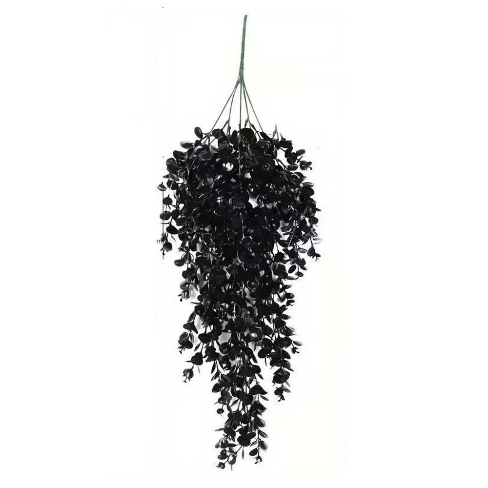 Plastic Artificial Eucalyptus Leaf Vine UV Resistant Faux Eucalyptus Leaf Wedding Party Decor