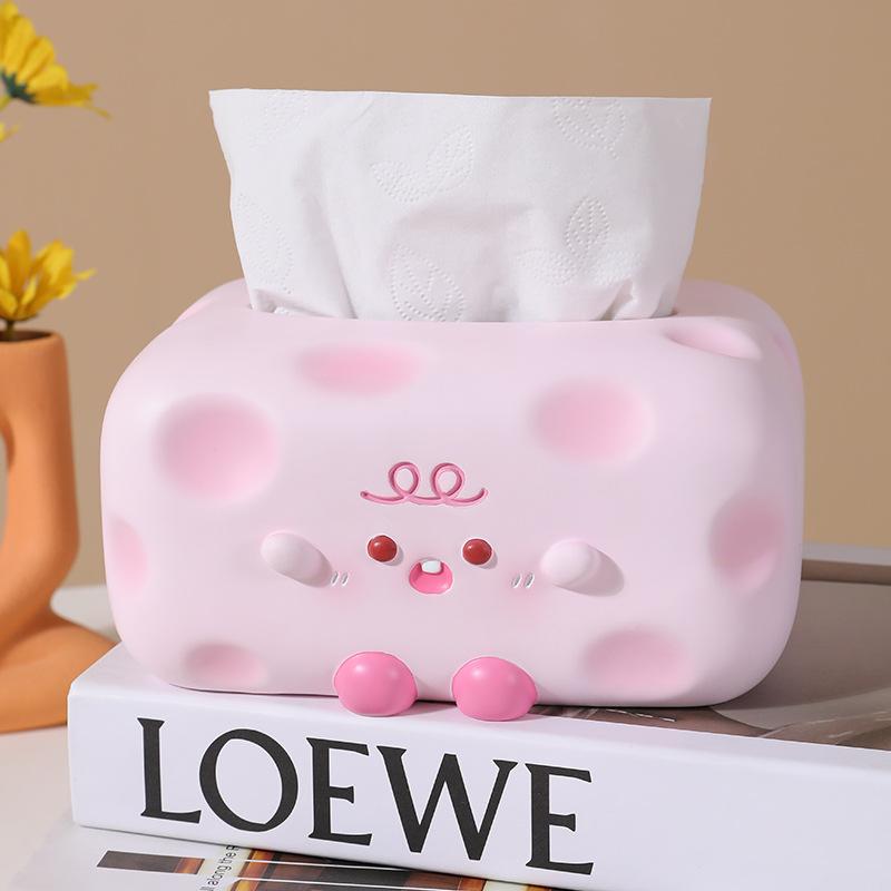 Creative Pumping Carton Living Room Tissue Box Light Luxury High-end Resin Ornament Coffee Table Decoration Home