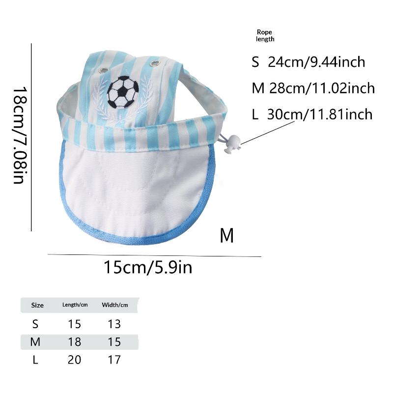 

New Small Dog Cat Hats Cute Soccer Pattern Exercise Dog Cap Triangle Scarf Hats For Cats Dogs Pet Outdoor Decorative Accessories S