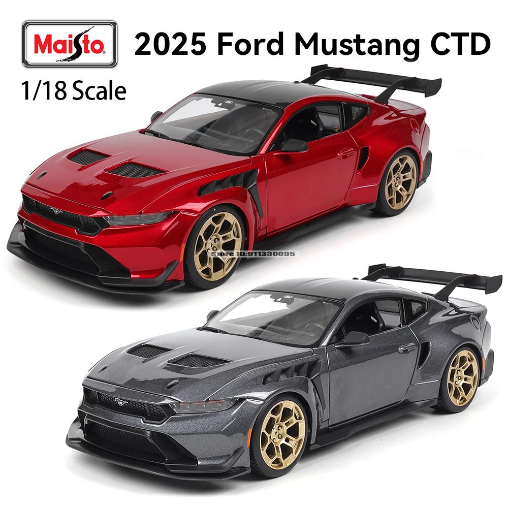 Maïsto 1:18 2025 Ford Mustang CTD Modèle de Voiture en Alliage Modèle Statique Moulé sous Pression Collection Cadeau Jouet Cadeau Base Noire