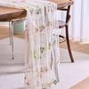 French Pastoral Style Embroidered Flower Lace Table Runner Long Strip Romantic Lace Tulle Runner Retro Breathable Table Cover