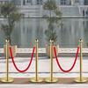 Velvet Ropes and Posts Gold Stanchion 5ft/1.5m Crowd Control Barriers 4PCS