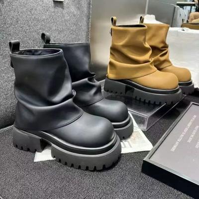 Fashion 2024 New Winter Trouser Boots for Women Thick-soled Knee-high Boots Retro Boots Fashionable and Comfortable Women's Shoes