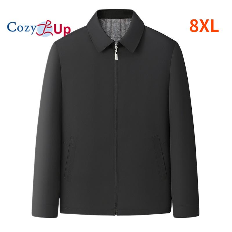 

Уютные мужские легкие куртки, легкая куртка на молнии с отложным воротником, повседневная куртка-ветровка с карманами на молнии M чёрный