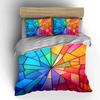Colorful Abstract Decoration Set Soft Skin-Friendly Bedding Set Includes 1 Duvet Cover And 2 Pillowcase, Gift