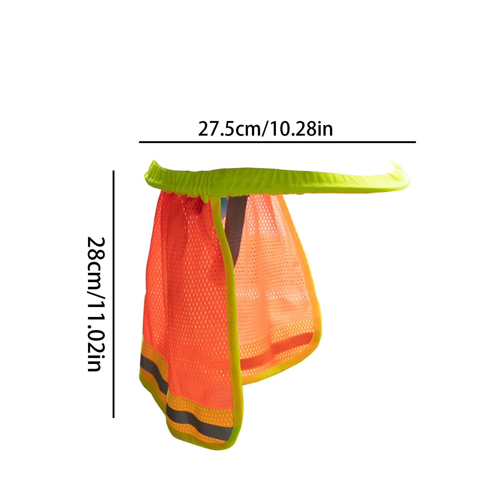 

2Pcs Hard Hat Neck Cover Construction Neck Cover Safety Hard Hat Neck Shield Sun Shade Reflective Stripe High Visibility Neck оранжевый