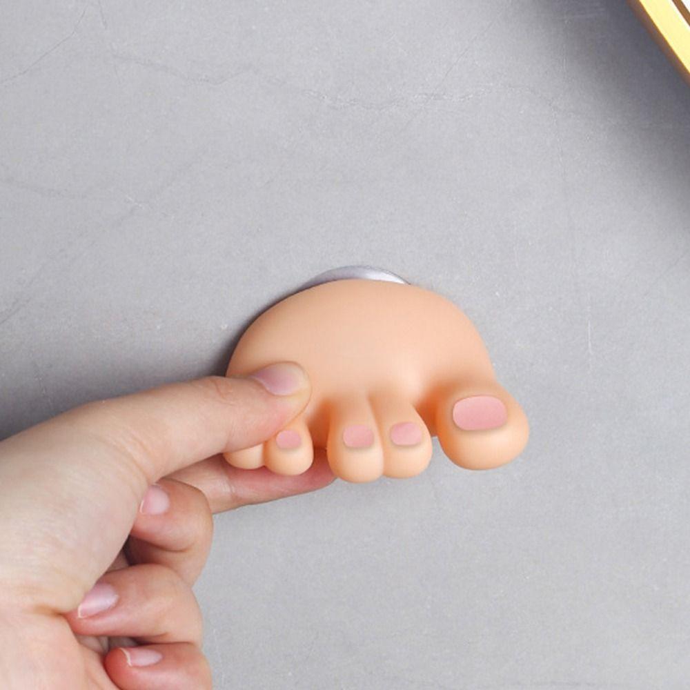 

Аксесуари для зберігання ванної кімнати Інструмент Маленька ніжка Тримач для зубної щітки Настінна присоска Foot