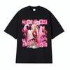 Hip Hop Queen Nicki Minaj Pink Friday Pattern Tshirt for Womens Aesthetic Fashion Tshirt Round Neck Tshirt