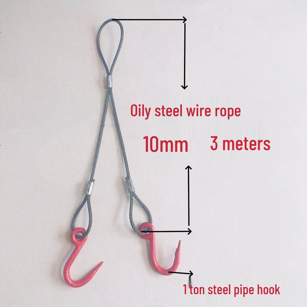 Vinç Bakım Riggingi için Kancalı İki Bacaklı Preslenmiş Tel Halat Sapan