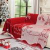 Christmas Festival Decoration Chenille Sofa Cover,All Seasons Blanket Sofa Towel,Living Room Sofa Cover,Anti-cat Scratch Cover
