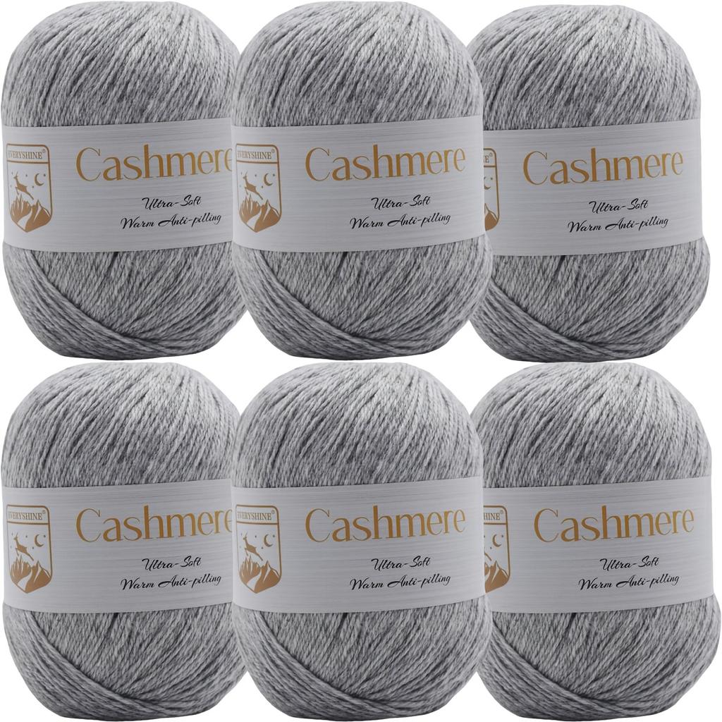 6pcs Cashmere Yarn Set, Ultra-Soft Polyester Blend, 300g/10.58oz Total, for DIY Crochet & Knitting, Warm Hand-Woven Crafts