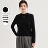Jinju 100% Cashmere Solid Mock Neck Pullover