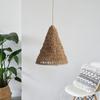 Hemp Rope Lampshade Tapered Woven Pendant Light Shades Rustic Boho Hand-woven Lamp Cover