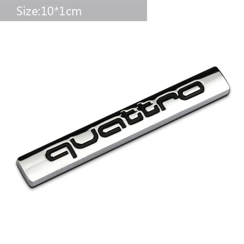 2026 Car Styling Logo Metal Sticker Body Trunk Decal For Audi Quattro A3 A4 A6 A5 Q5 A1 Q7 Q3 TT S1 RS3 RS4 S3 S4 RS5 RS6 RS7 S5 S6